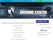 Tablet Screenshot of irvinecoltsbaseball.com